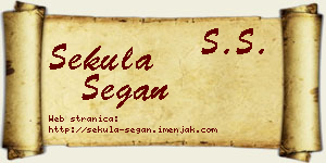 Sekula Šegan vizit kartica